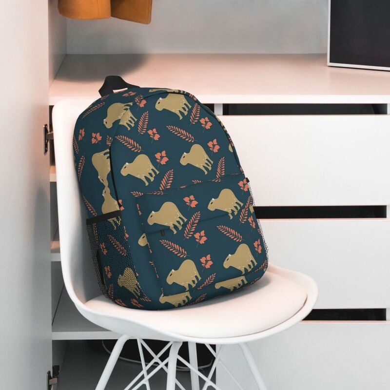 Capybara Animal Pattern Backpacks Teenager Bookbag Casual Children School Bags Travel Rucksack Shoulder Bag Large Capacity