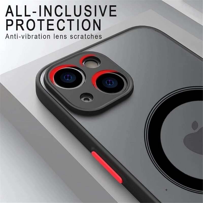Luxury Magnetic for Magsafe Wireless Charge Phone Case for IPhone 14 13 11 12 Pro Max Plus X XR XS Shockproof Armor Matte Cover