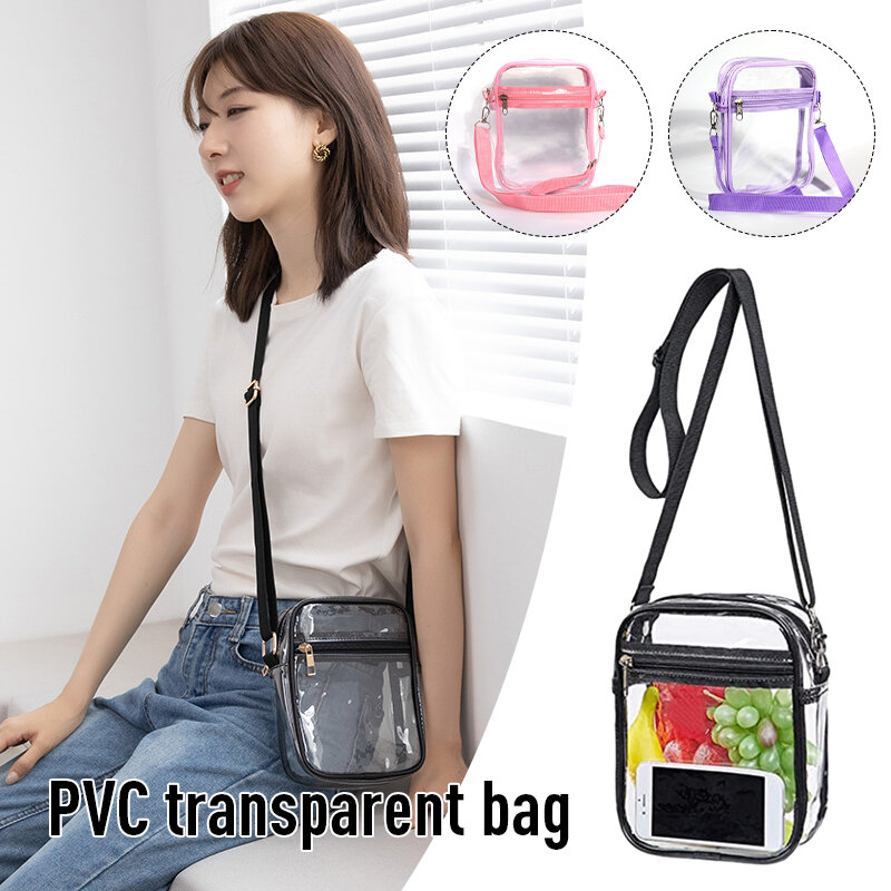 Clear Purse Stadium Approved Clear Bag Clear Crossbody Shoulder Bag Travel Fashion Portable Waterproof Multifunction