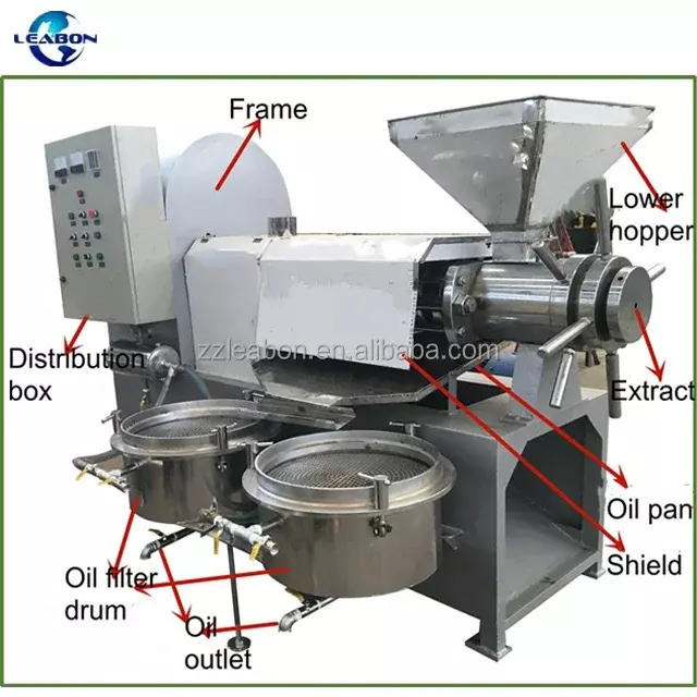 Máquina de prensa de aceite de palma de tornillo, extrusora de prensa en frío de aceite de oliva, venta de prensa de aceite de girasol, nuevo