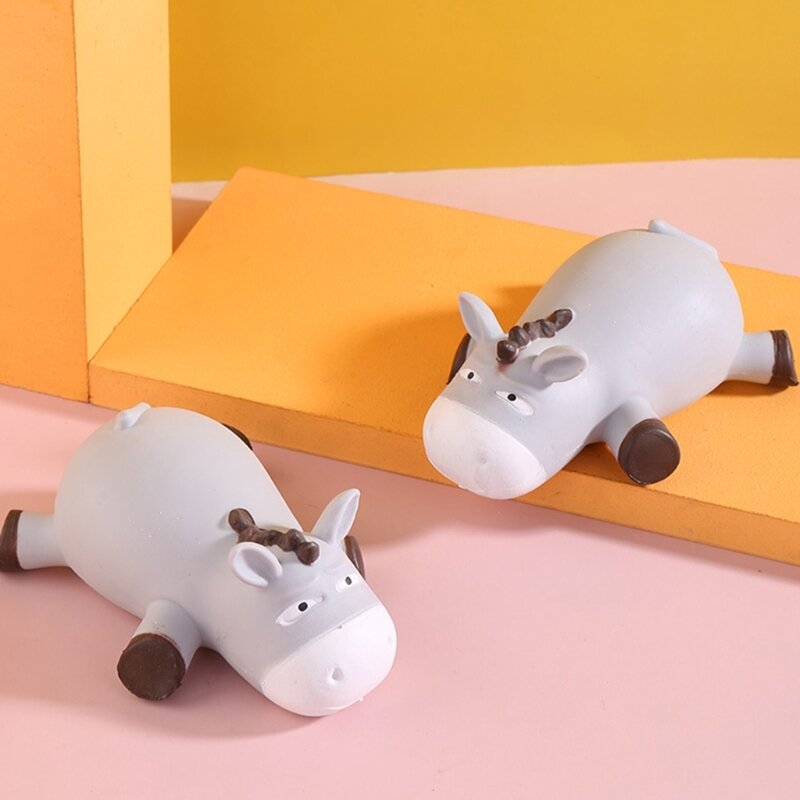 HUYU-juguete blando con forma burro dibujos animados para niños, juguete antiestrés crecimiento lento, alivio del