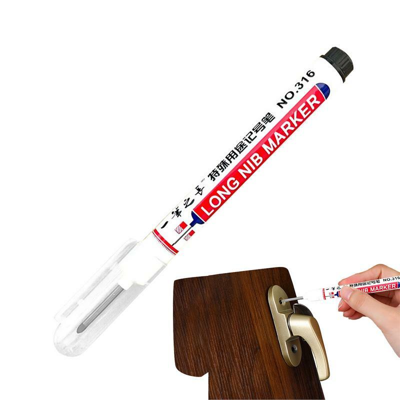 Long Nosed Marker Waterproof Quick-Drying Mechanical Carpentry Colorful Marker Pen Multi-purpose Deep Reach Markers For