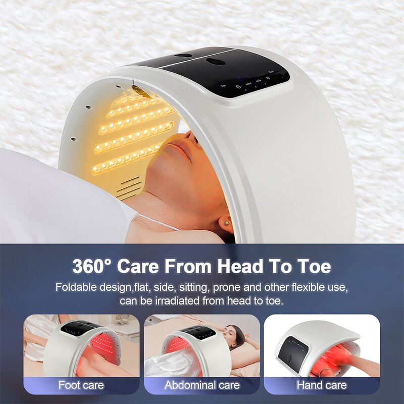 Foreverlily 7 Colors LED Photon Beauty Machine Skin Rejuvenation Deep Hydration Nano Spray Face & Body Skin Care Spa Device
