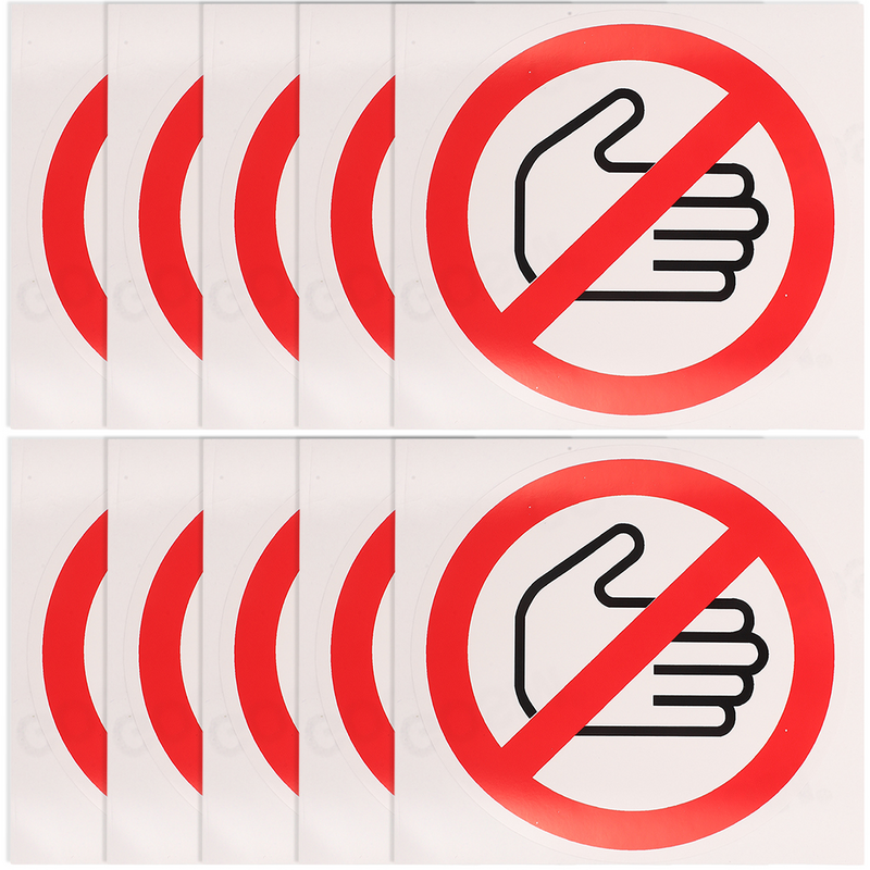 Nie dotykaj znaków etykiety bezpieczeństwa naklejka bez znaków dotykowych znaki ostrzegawcze nie znaki ostrzegawcze znaki bezpieczeństwa samochodu klej ostrożność