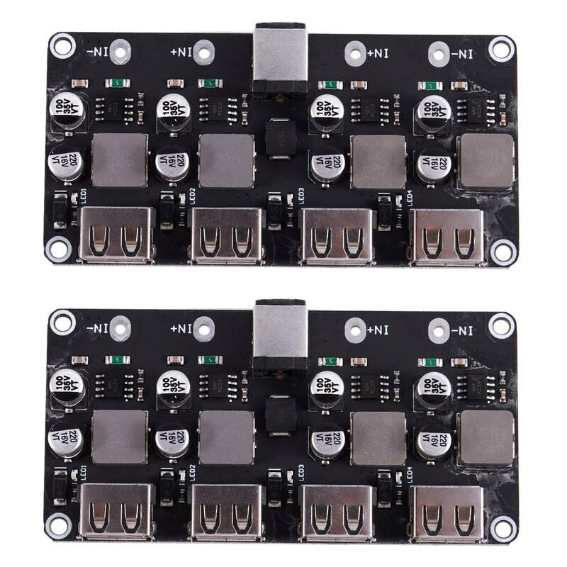 Convertidor reductor de carga USB Qc3.0 Qc2.0 dc-dc, módulo reductor de 6-32V, 9V, 12V, 24V, placa de circuito de cargador 3V, 5V, 2 uds.