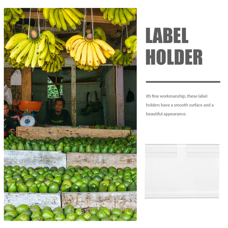 Convenient Supermarket Retail Price Label Holders For Wire Shelf Retail Price Label Basket Labels Clip On Labels
