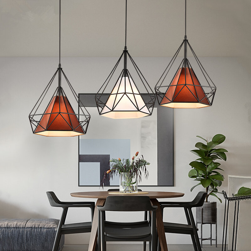 Moderno e minimalista LED Dining Chandelier, Decoração do lar, Arte de ferro personalizada, Cafeteria, Bar Counter, Criativo 3 Head Be
