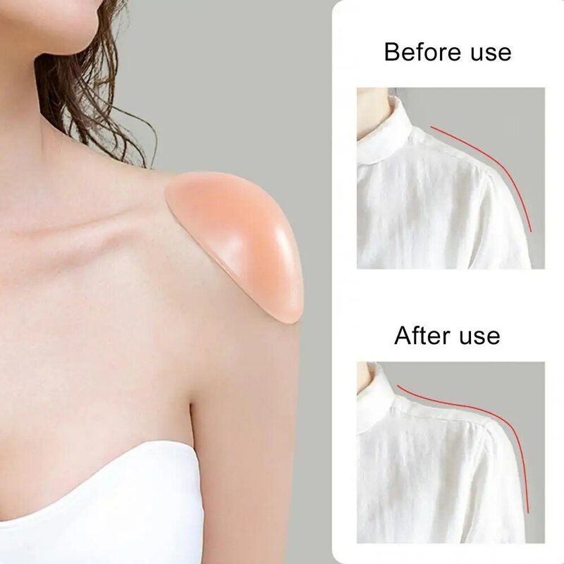 2Pcs Soft Adhesive Anti-Slip Breathable Shoulder Enhancer Wedge Push-Up Pads Shoulder Enhancer Hombrera