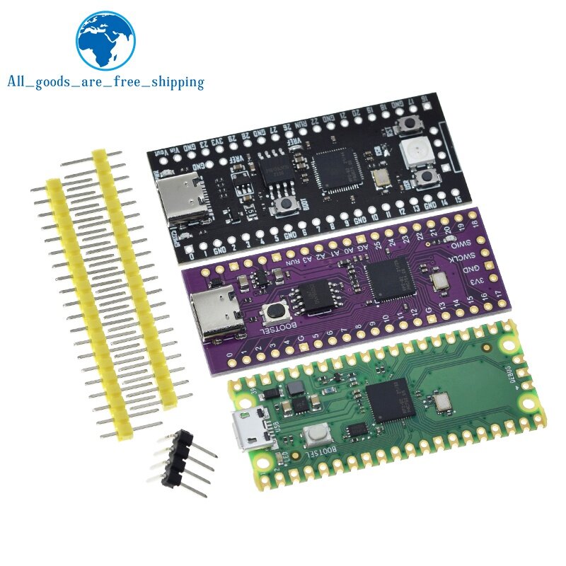 TZT-placa Raspberry Pi Pico RP2040 de doble núcleo, microordenadores ARM de baja potencia, de alto rendimiento y procesador Cortex-M0, 264KB