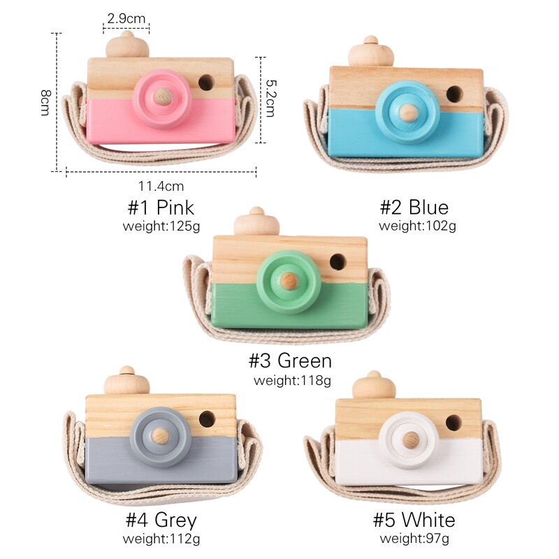 Let's Make 1pc Wooden Baby Camera Photo Prop Photography Baby Room Decorations Decor Fashion Pendant Childrend Goods Toys Gifts