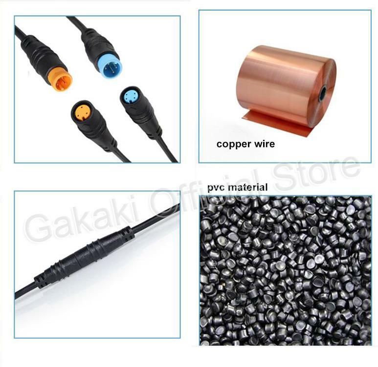 1M Speed Sensor male to female M/F Extension connector Cable M8 2 3 4 5 6 Pin Electric Bicycle Waterproof for Ebike Copper Wire