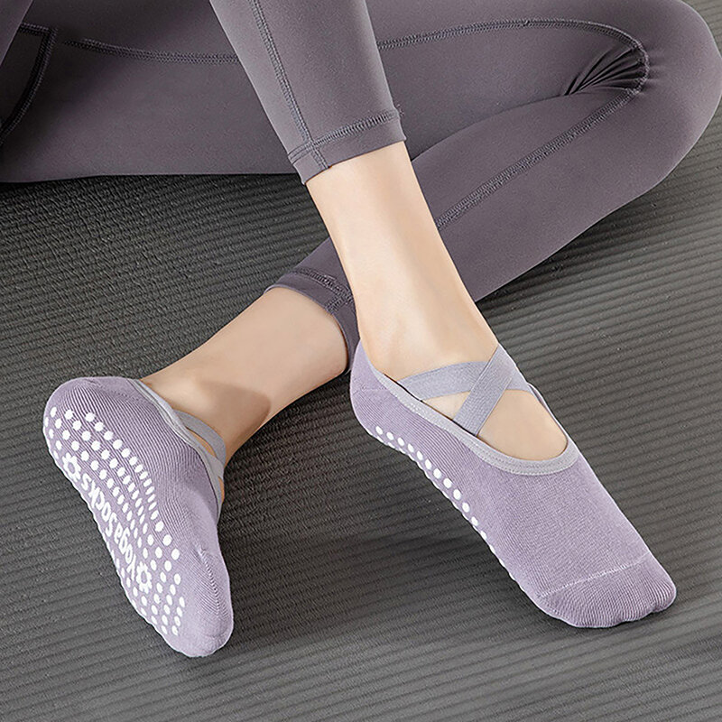 Calzini da Yoga calzini antiscivolo professionali donna Sport calzini da Pilates traspiranti assorbenti dal sudore danza classica da donna