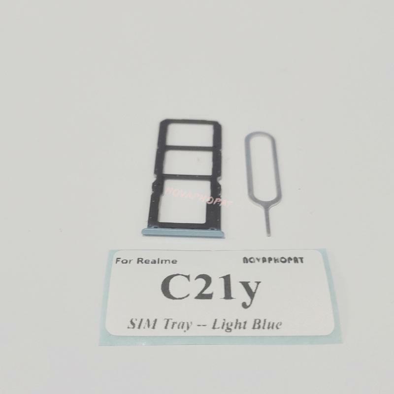 Novaphopat nowy taca kart SIM do Realme C21y uchwyt SIM Slot Adapter czytnik Pin