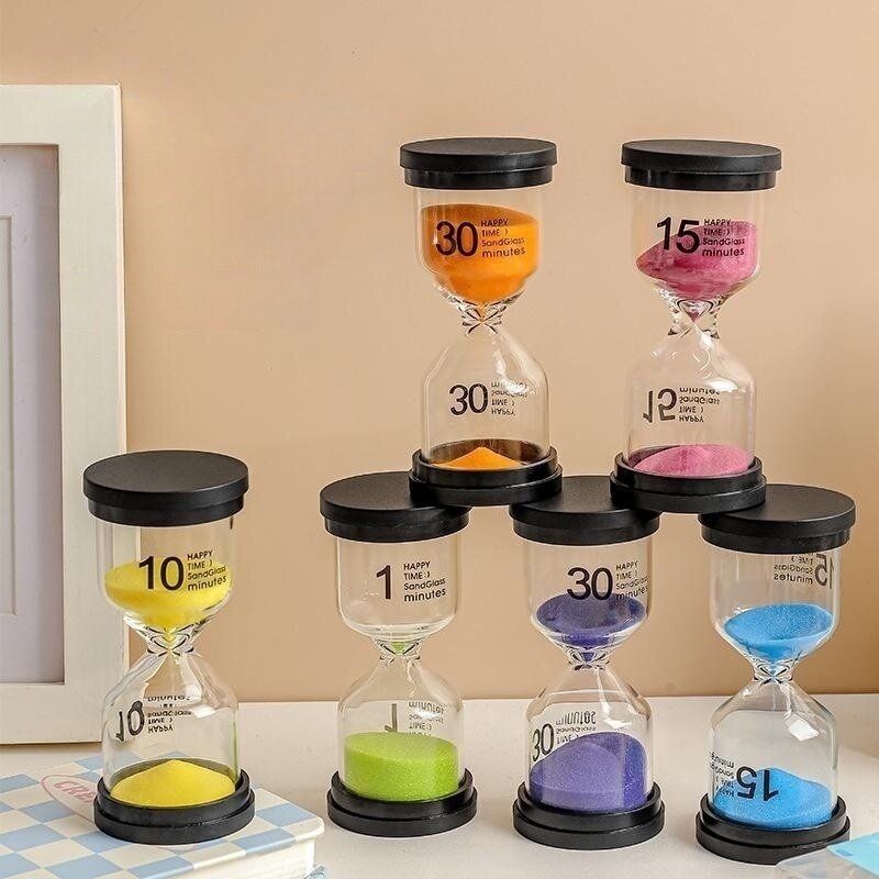 Brinquedo de Ampulheta Colorido para Crianças, Temporizador de Areia, Hour Glass, Decoração de Casa, Relógio, Presente para Criança, 1 Minutos, 3 Minutos, 5 Minutos, 10 Minutos, 15 Minutos, 20 Minutos, 25 minutos, 30 minutos