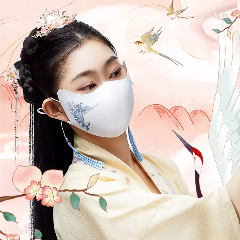 OhSunny maski hafciarskie Unisex maska ochronna przeciwsłoneczna UPF50 + dorośli przeciwkurzowe wielokrotnego użytku maseczka higieniczna okładka w stylu chińskim