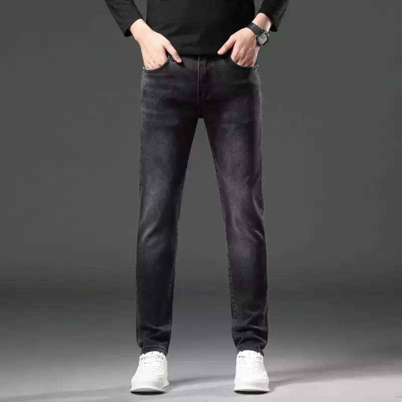 2023 New Korean Fashion Jeans larghi da uomo Classic Unisex uomo pantaloni dritti a gamba larga Hip Hop Bagy Y2k Jeans neri pantaloni da uomo
