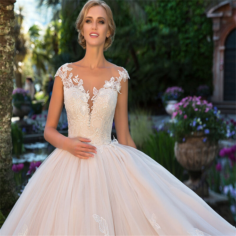 Lace Dress Wedding Women V-neck Bride Dresses Wedding Dress Plus Size Woman Gala Dresses 2023 Amandas Novias Official Store 2024