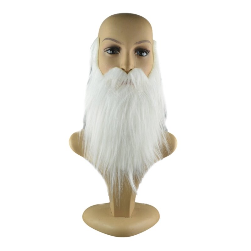 Halloweenowy sztuczna broda śmieszne sztuczne wąsy kostium wąsy włosy na twarz przebranie akcesoria z regulowane elastyczne liny