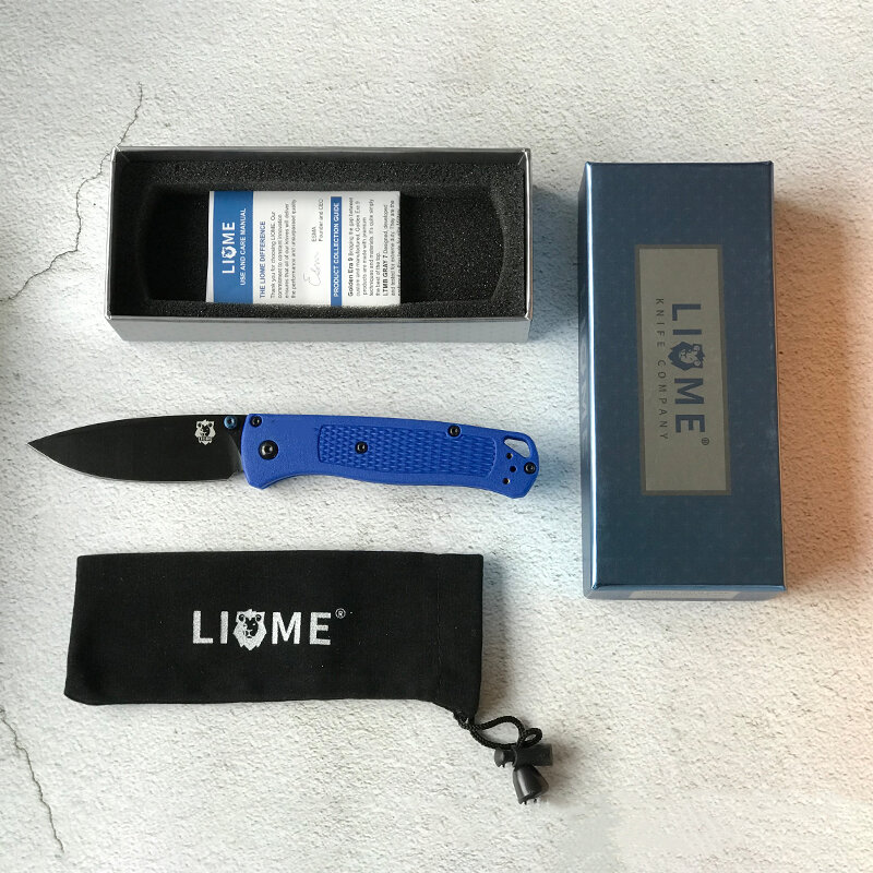Liome-cuchillo plegable táctico para acampar al aire libre, herramienta EDC de bolsillo para supervivencia, mango de fibra de estilo múltiple, Bugout AXIS 535
