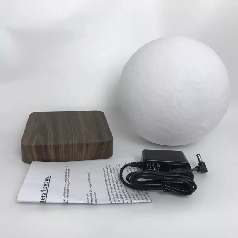 Lámpara LED de Luna levitante con impresión, luz nocturna de mesa de madera, 14cm, 18cm, gran oferta