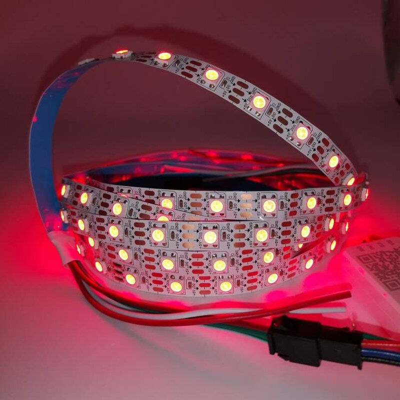 Bande lumineuse LED adressable avec kit de contrôleur Bluetooth USB éventuelles 110E, RVB, WS2812B, WS2812, 5V, 30, 60/144 pixels/m