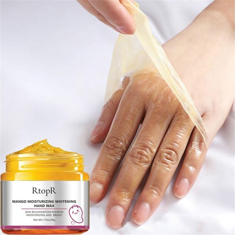 Masque hydratant à la mangue pour les mains, blanchissant, peeling, soins de la peau, prévient les callosités exextensibles, dissolvant, CR9