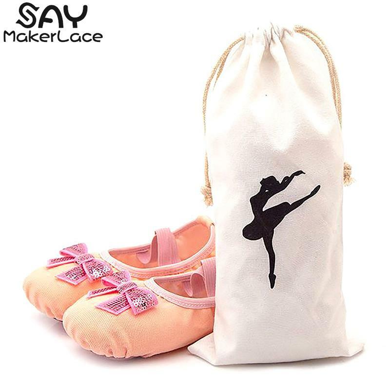 Torba do przechowywania baletki dla dzieci przenośny pakiet do przechowywania przedmiotów o dużej pojemności podwójny sznurek materiały do tańca