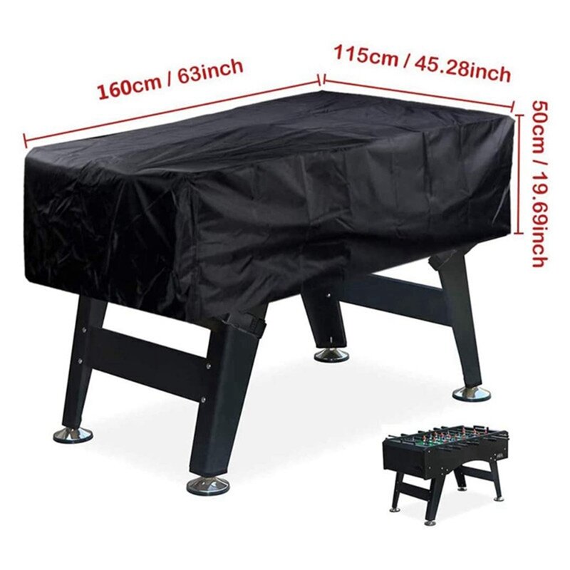 1 PCS Table Football Protective Cover Black Oxford Cloth Indoor Outdoor Patio Waterproof Dustproof For Table Soccer