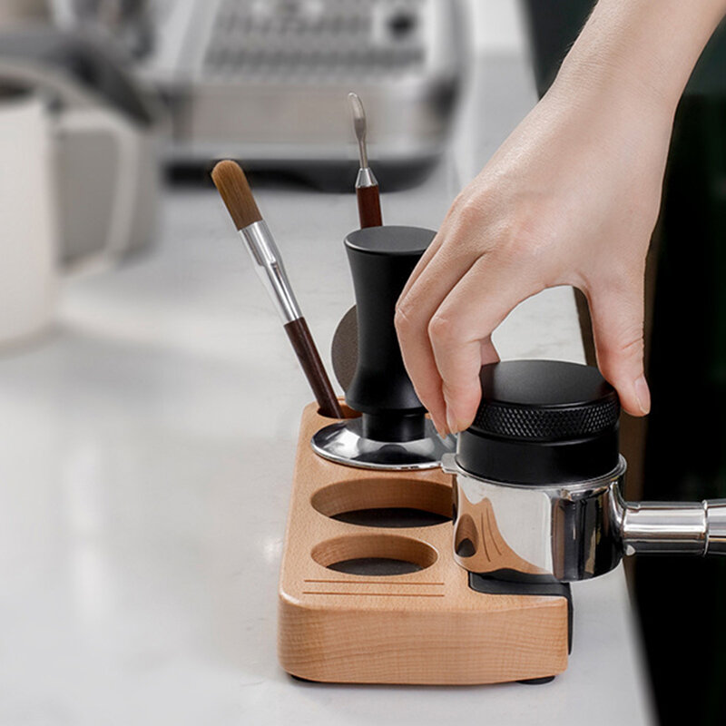Универсальный Набор для темпера, стильный и оригинальный держатель для темпера для кофе для влюбленных, подставка 58 мм из сосновой древесины