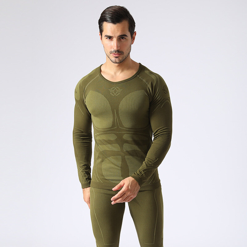 Winter Warm Tight Tactical Thermal Underwear Sets Men Outdoor Function Breathable Training Cycling Thermo Underwear Long Johns