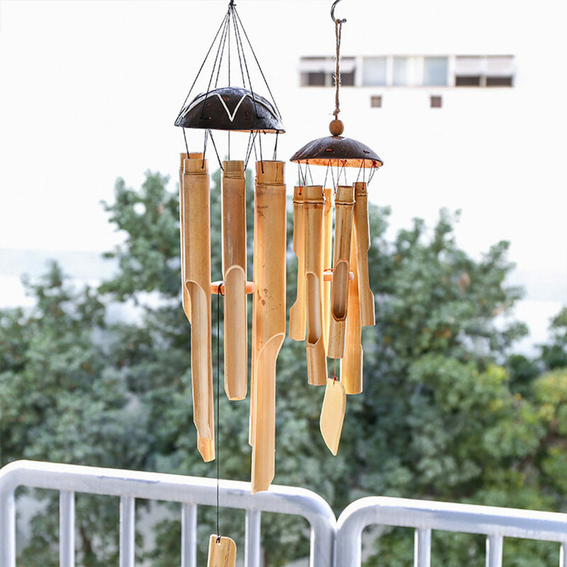 Vent à la mode e bambou bricolage mise en scène, balcon pendentif accessoire Tearoom bambou tubes artisanat conflicence accessoires