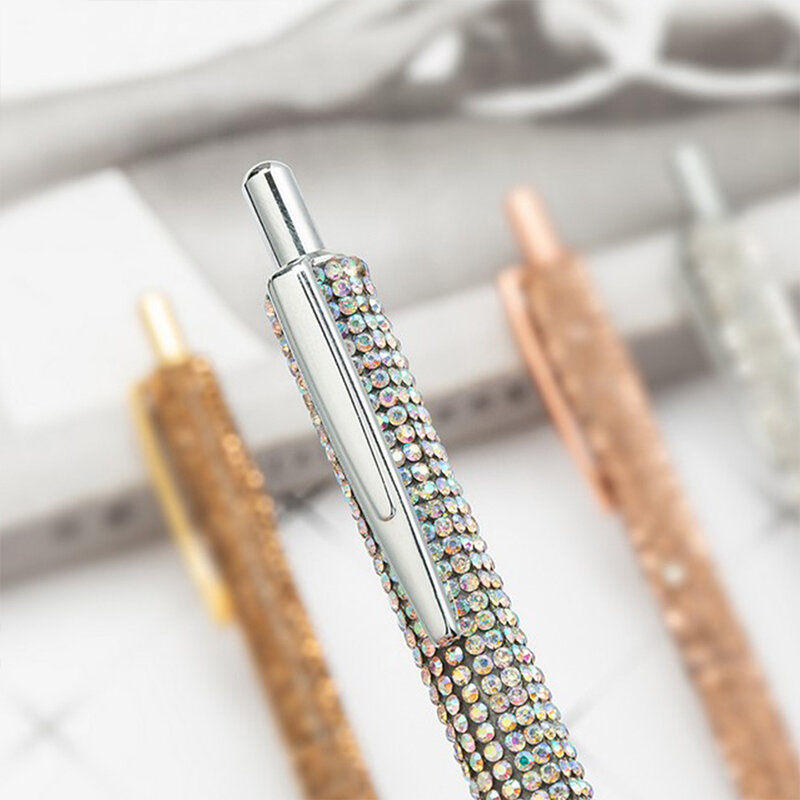 Kristallen Pen Glitter Lovertje 0.5Mm Zwart Navulling Balpen Kantoorbenodigdheden