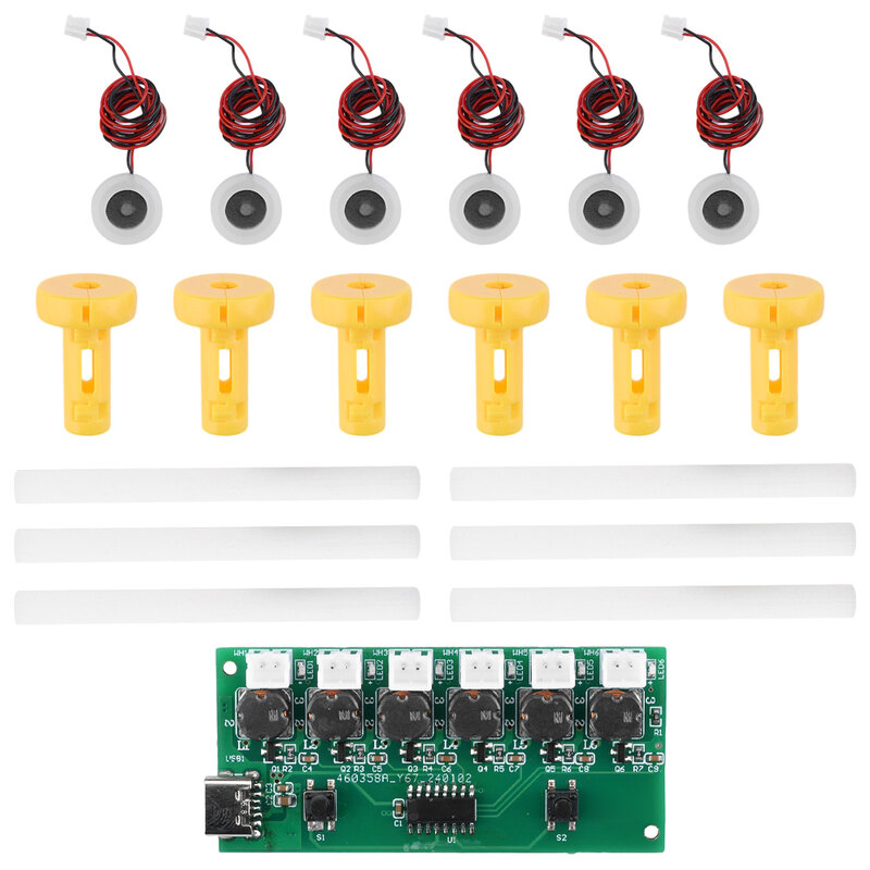 DC5V Six Spray Humidifier Module Type-C USB Mini DIY Kits Mist Maker and Driver Circuit Board Ultrasonic Atomizer