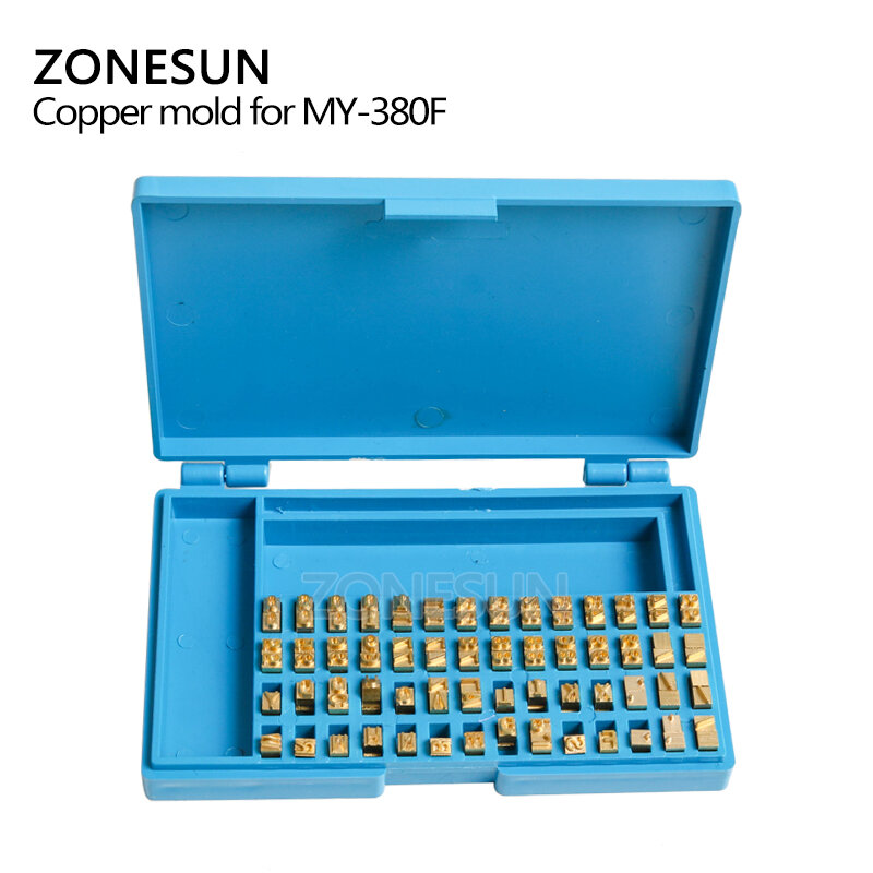 Zonesun my380 letra do alfabeto fontes de impressora de fita peça de reposição máquina de impressão de código de expiração