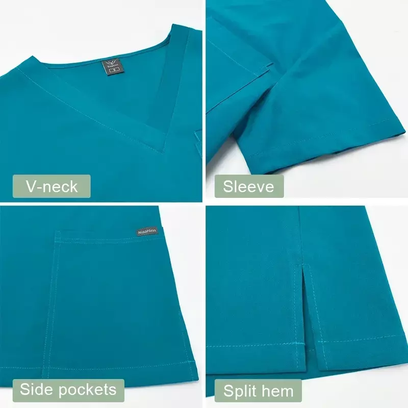 Strój pielęgniarki kobieta szpitalna lekarz męska medyczna bluza dla pielęgniarek Unisex mundury warsztatowe uroda SPA odzież robocza nowa