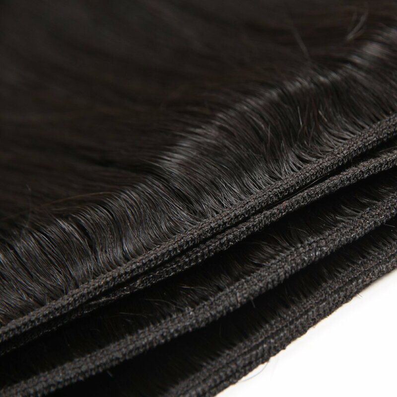 Pacotes retos pretos naturais do cabelo humano, extensões 100% do cabelo do Virgin, pacotes do Weave, 20 em, 22 em
