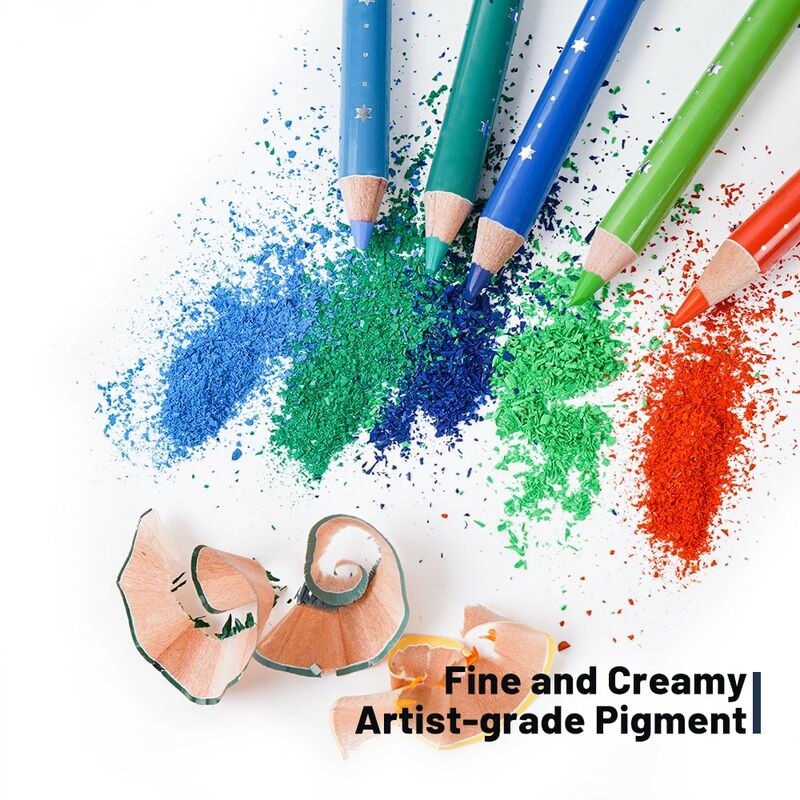 Artx 72/126色鉛筆ソフトコアリード高輝度ファジネスブリードカラーポイントペンシル着色用