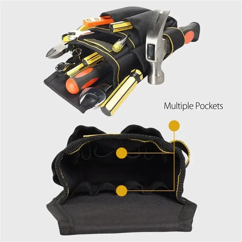 Multi-function Tool Bag Electrician Storage Tool Pouch 1680D Durable Repair Professional Electrician Fanny Pack Adjustable Belt