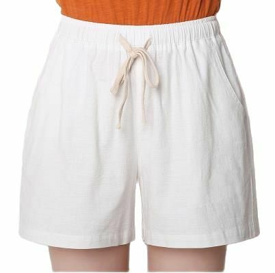 Woman Hot Sale Summer Loose Shorts Women Women's Loose Cotton Shorts Skirts Female Mid Elastic Waist Flax Hot Sale Summer