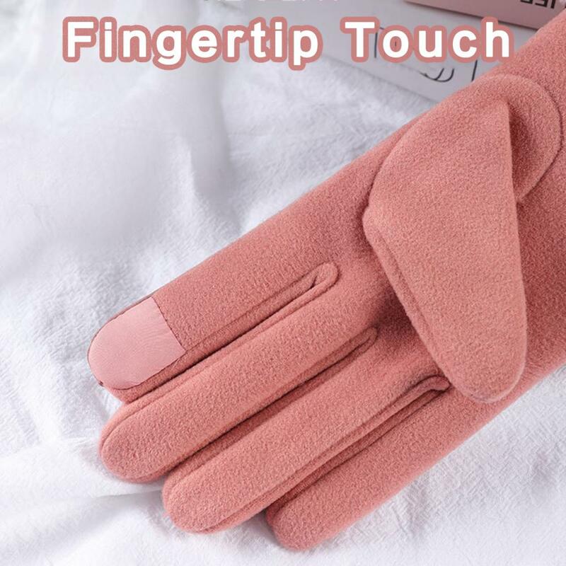 Women Cycling Gloves 1 Pair Trendy Waterproof Super Soft  Thicken Water Resistant Gloves for Snowboard Cycling Climbing