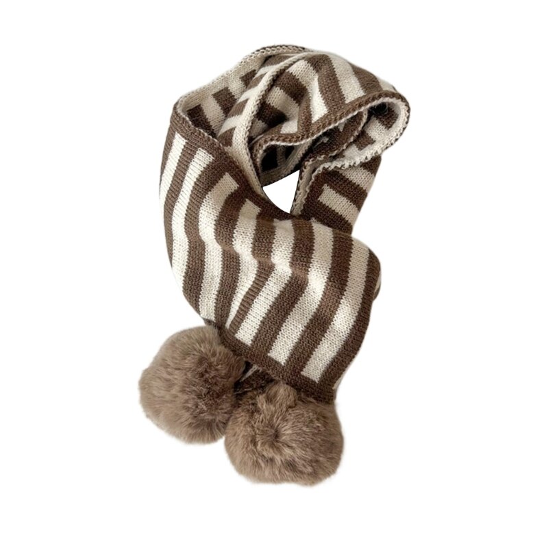 スタイリッシュなストライプのスカーフ 秋冬の子供用のおしゃれな子供用スカーフ QX2D