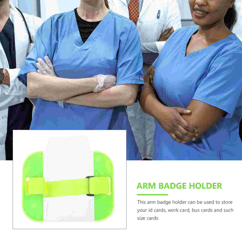 Arm Badge Holder Elastic Armband Card Sleeve License Badge Holder Arm Badge Sleeve Arm Id Badge Holder