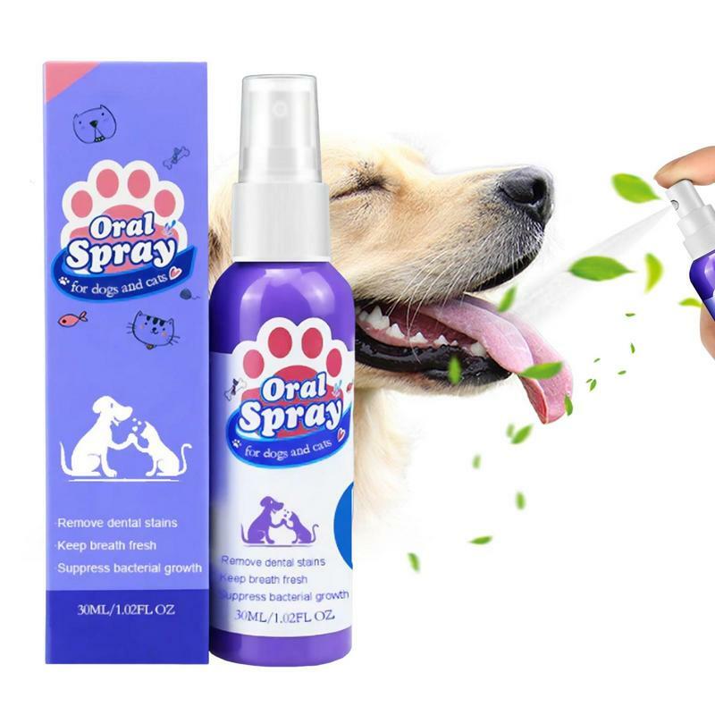 Espray Dental fresco para perros y gatos, ambientador de respiración para dientes limpios, 30ml, cuidado Dental para gatos, mal aliento