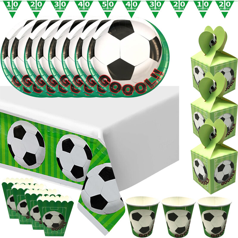 Soccer Sports Ball Party Supplies For Football Happy Birthday Birthday Decorations Kids Boy Supplies Green Number Foil Balloon
