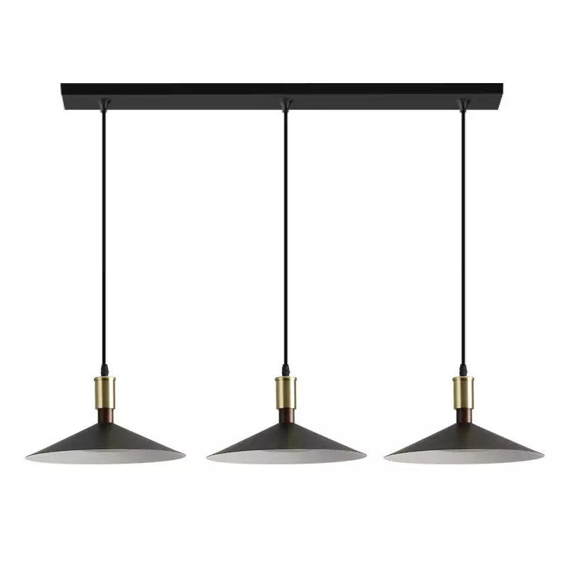 Luces Led colgantes en forma de cono, lámpara moderna minimalista, blanca y negra, para restaurante, comedor, Bar, tienda de estudio