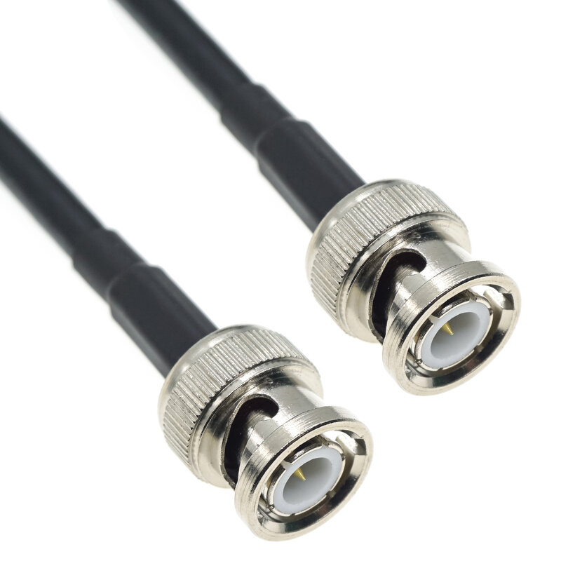 RG58 BNC Male to BNC Male Plug Q9 Crimp Connector Lot RF Coax Coaxial Pigtail Jumper 50ohm Cable