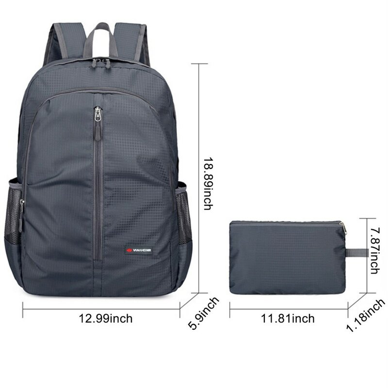 Lightweight Foldable Backpack Wear-resistant Oxford Cloth Bag Ultralight Folding Travel Daypack Bag Camping Running Rucksacks