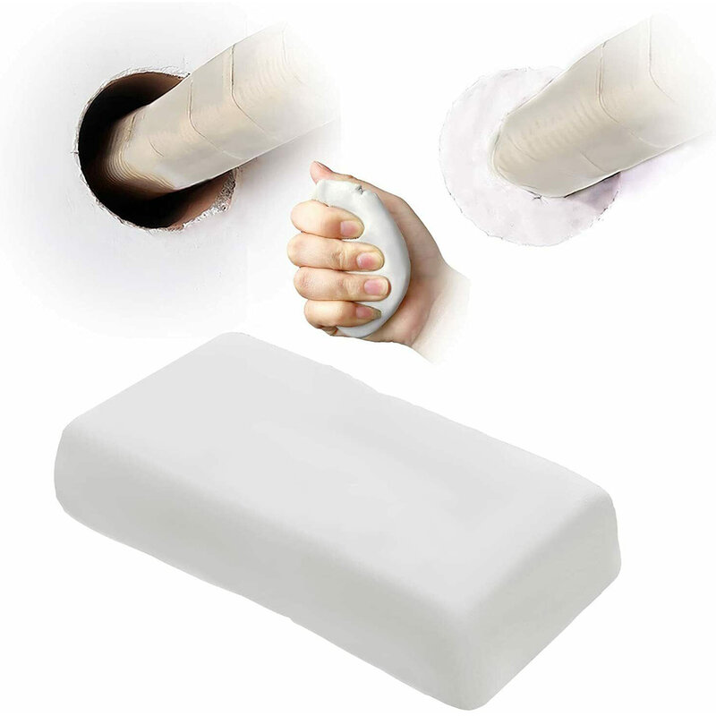 Ruban d'étanchéité blanc pour trou de mur, peut se déformer et durcir automatiquement, tuyau d'égout, étanche, banc, outil de réparation, 1/4 pièces