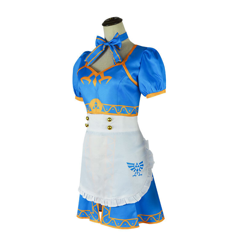 Game Cosplay Costumes Women Girl Tops Skirts Aprons Bows Set The Maid Outfit