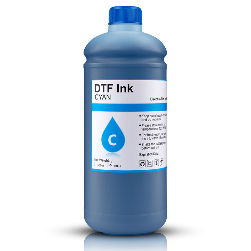 Tinta DTF de 1000ML para película de transferencia directa, para película PET, para todos los escritorios Y impresora DTF de gran formato, BK C M Y WH, color disponible
